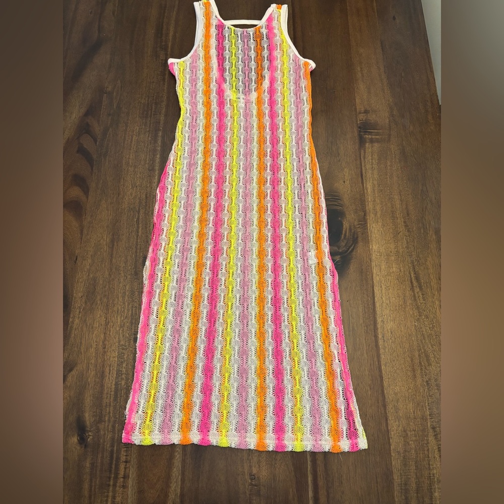 3/$12 Colorful Striped Sleeveless Coverup